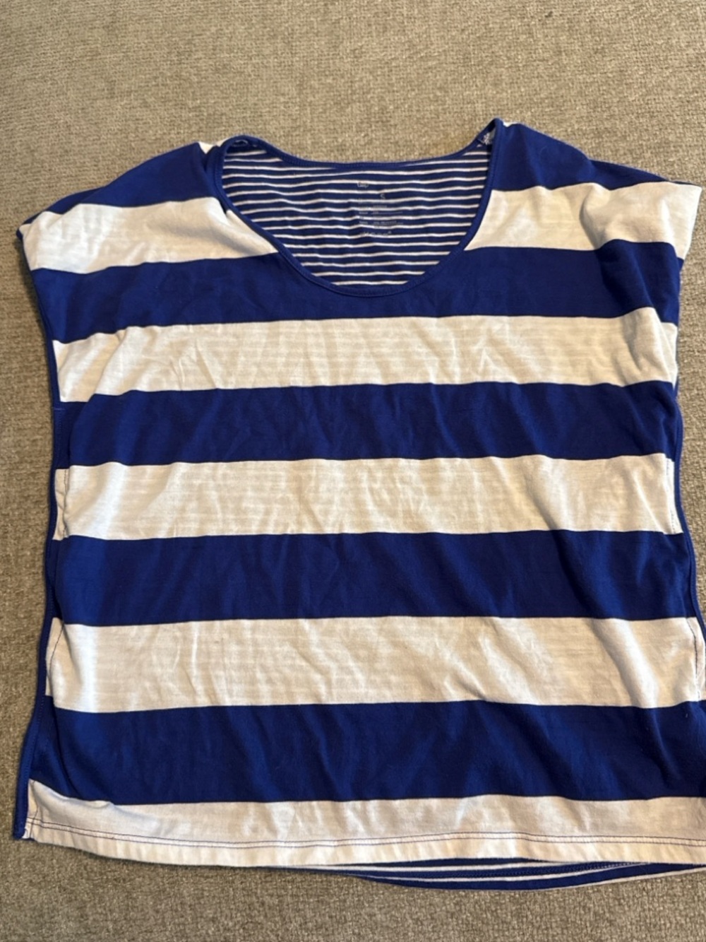 Gap Blue & White Striped Short Sleeve Top Size Small